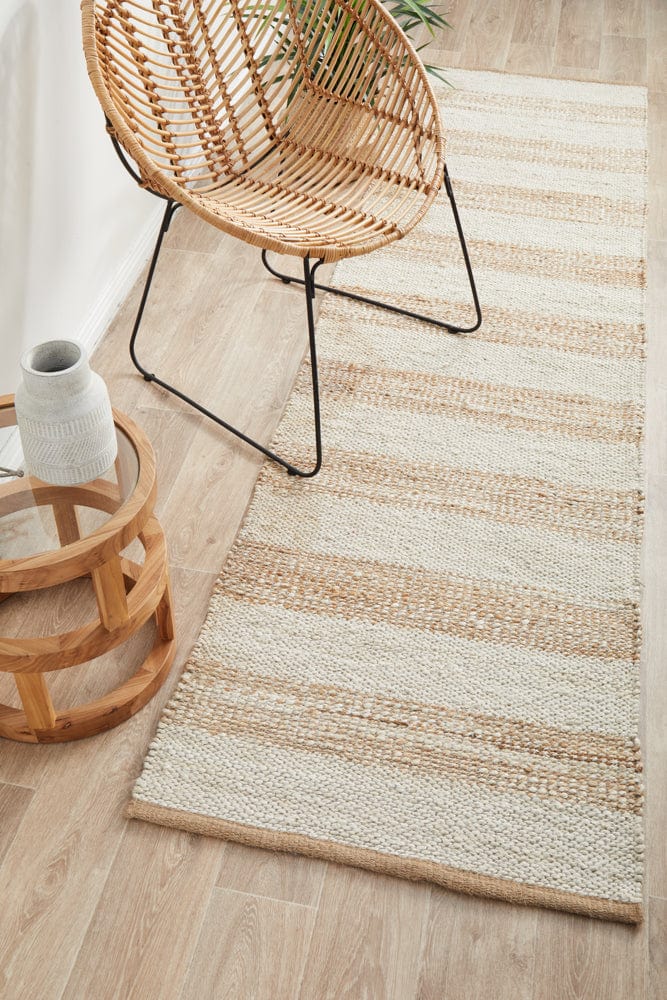 Tulum 555 Natural White Runner Rug