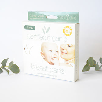 Organic Cotton Washable Breast Pads - 6 Pack Large