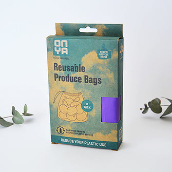 Reusable Produce Bags Reusable Washable Made from Recycled Plastic 8 pack with carry pouch