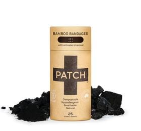 Patch Activated Charcoal Biodegradable Bandages - Tube of 25