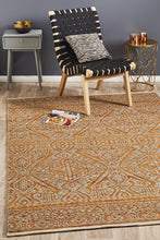 Reuben Handwoven Rust Natural Rug