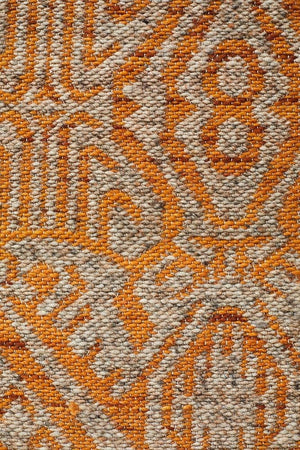 Reuben Handwoven Rust Natural Rug