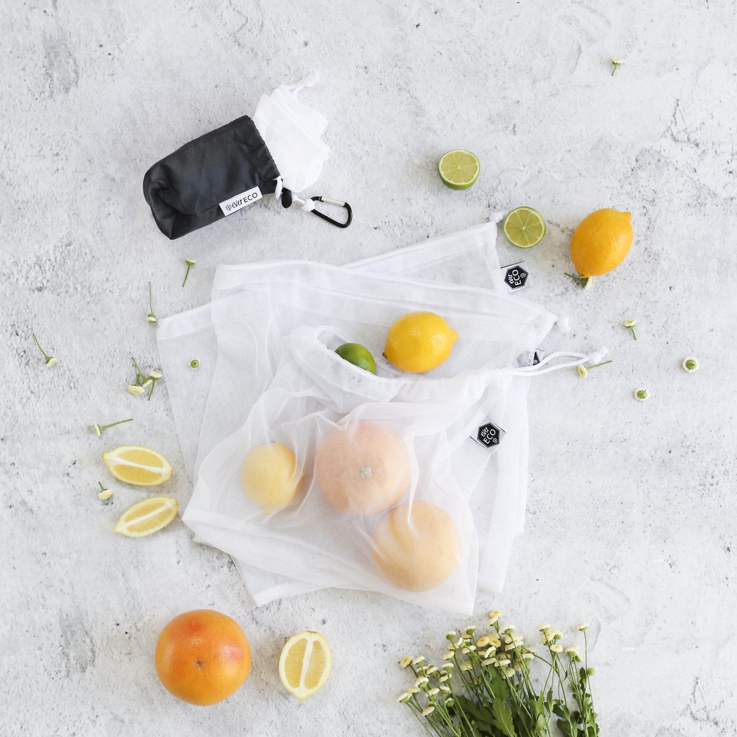 Recycled Mesh Produce bags - 4 pack