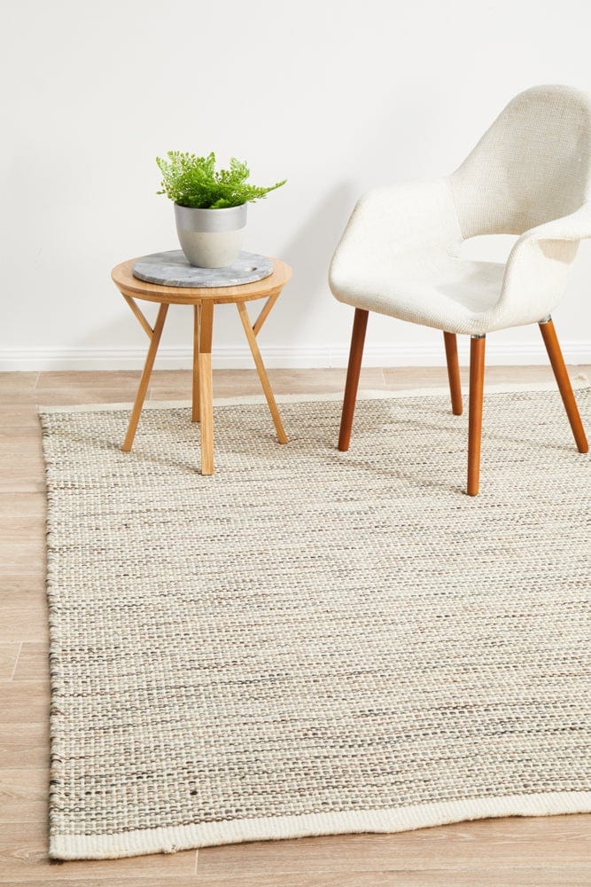 Navia Flat Weave Natural Wool Rug