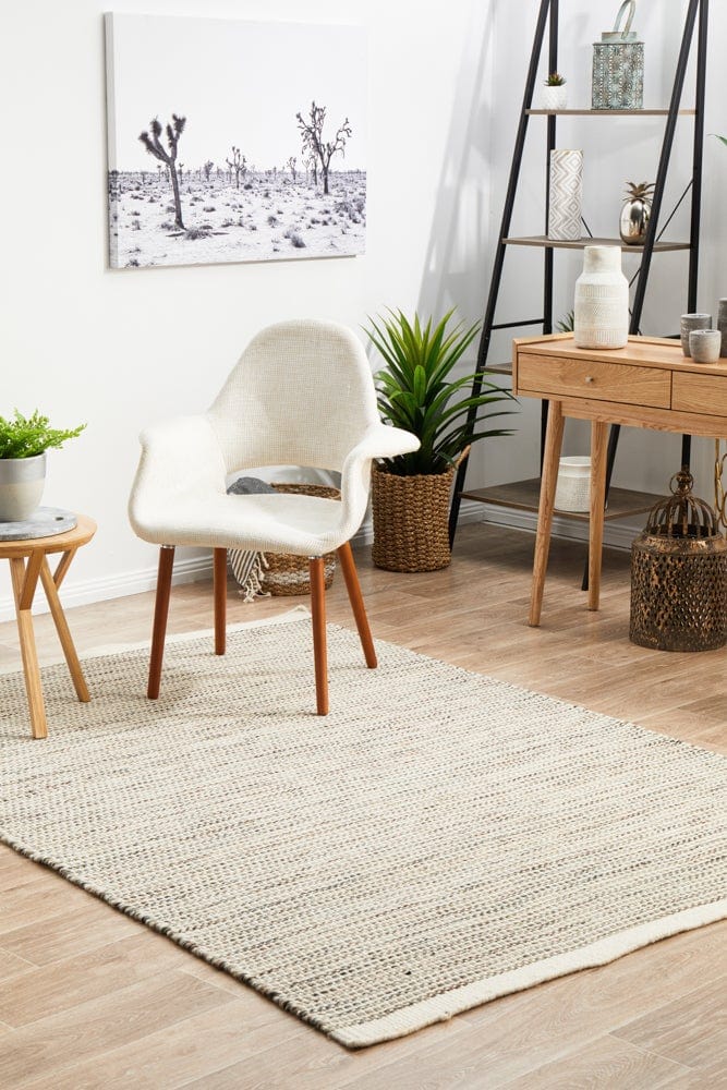 Navia Flat Weave Natural Wool Rug