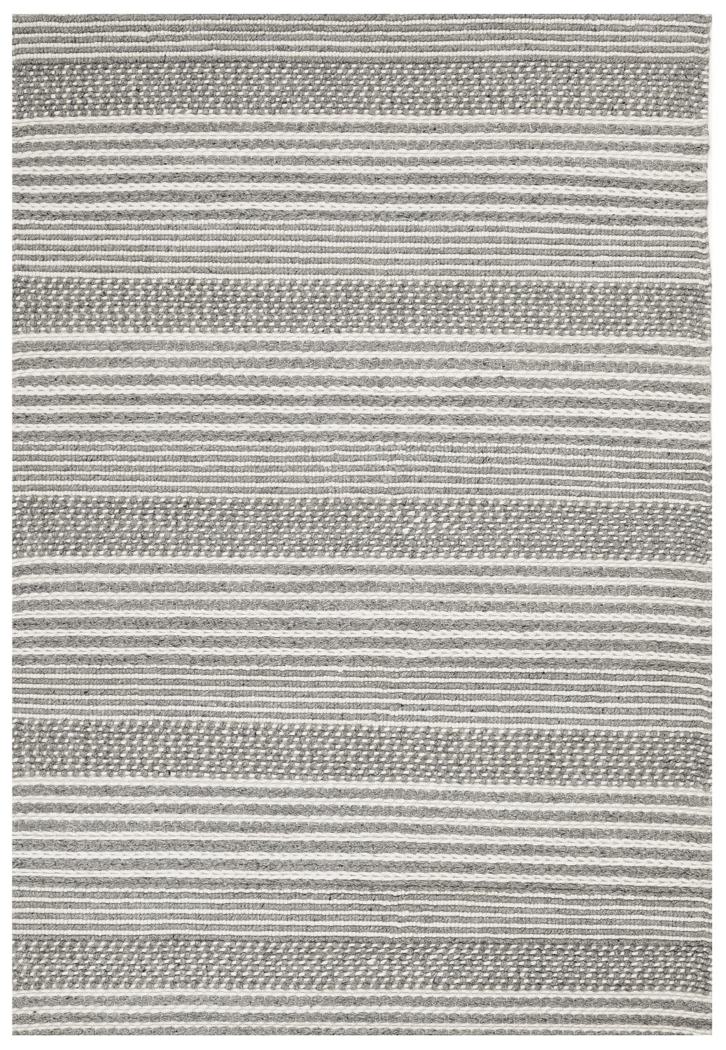 Navia Flat Weave Silver Wool Rug