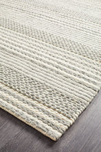 Navia Flat Weave Silver Wool Rug