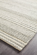 Navia Flat Weave Silver Wool Rug