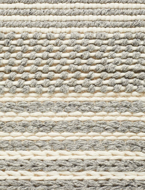 Navia Flat Weave Silver Wool Rug