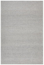 Leka Felted Wool Striped Rug Grey