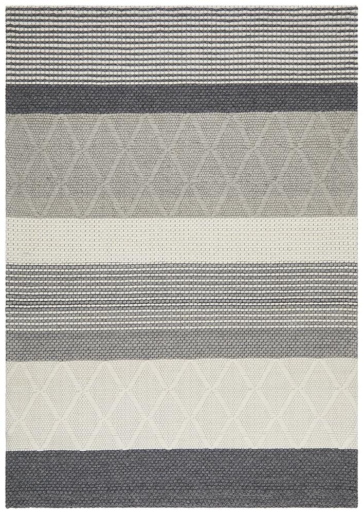 Leka Wool Hatch Textured Rug