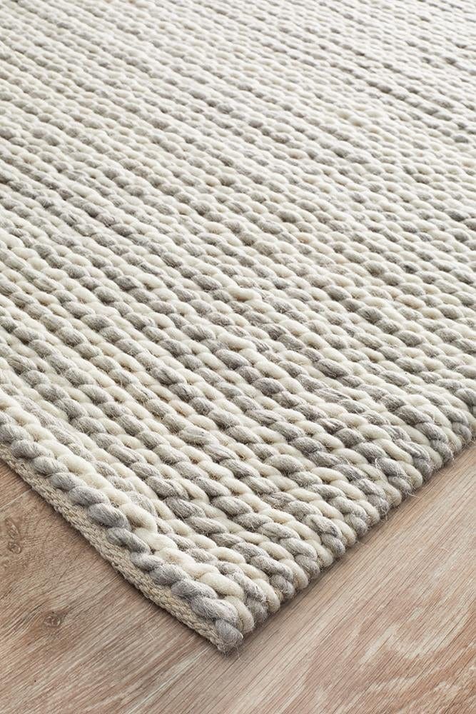 Leka Felted Wool Woven Rug