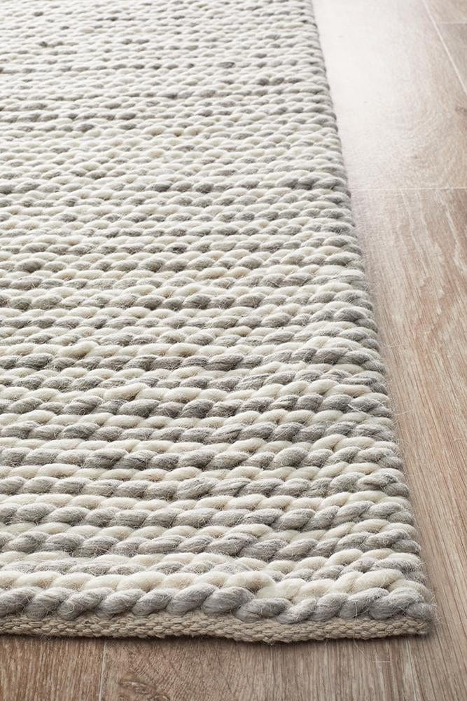 Leka Felted Wool Woven Rug