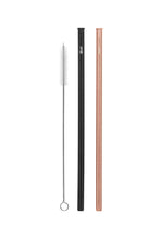 2 Pack Straight Stainless Steel Straws with Cleaning Brush