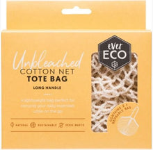 Organic Cotton Tote Shopping Bag - Long Handle