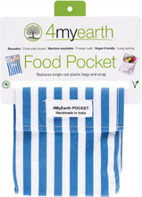 Reusable Food Pocket - Denim Stripe Design