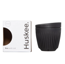 6oz/177ml Reusable Huskee Coffee Cup - Charcoal