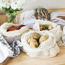 Organic Cotton Net Produce Bags - 4 pack
