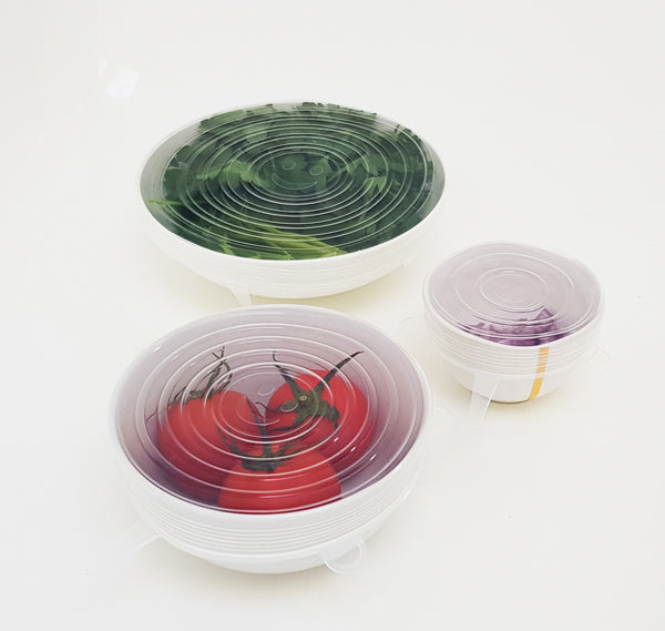 Silicone Stretch Food Cover Lids - 6 pack