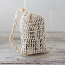 Natural Sisal Soap Pouch with Draw String